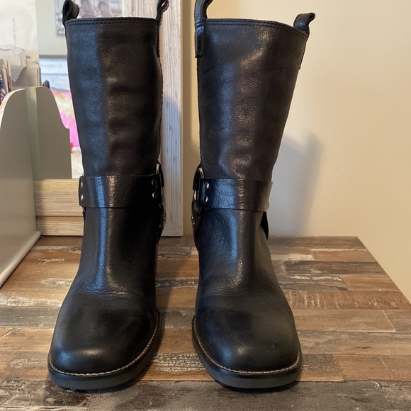 EUC SEXY 🔥 MIA Black Leather Biker Motorcycle Western Harness  Boots - 9M - Picture 6 of 16